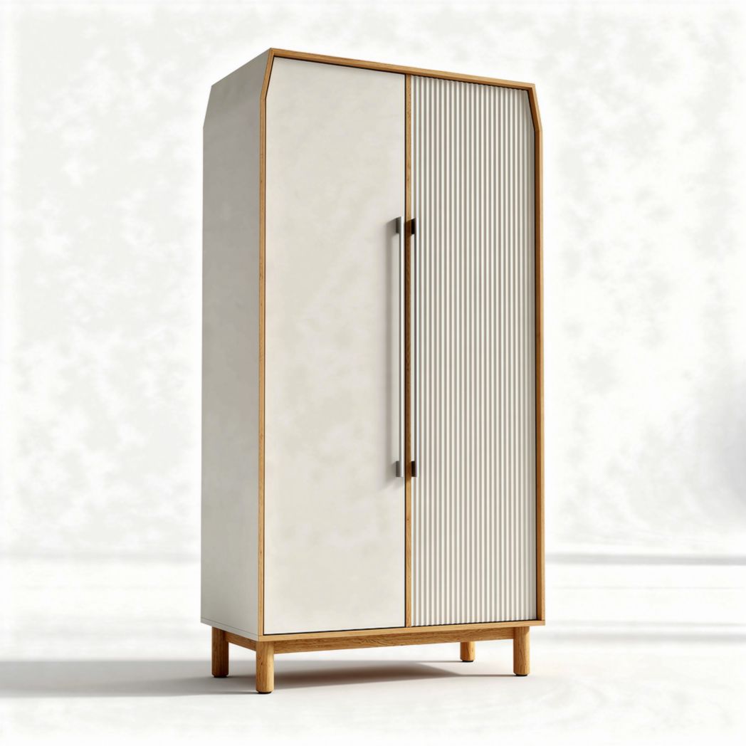Wooden storage cabinet with a stylish design - 80 x 40 x 180cm