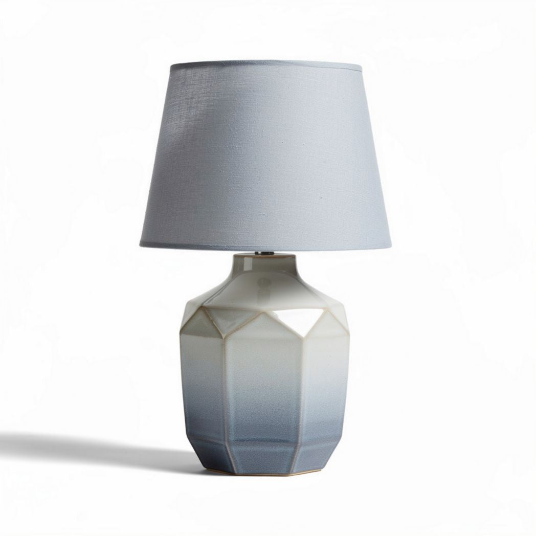 Ceramic table lamp in gradient blue finish - 35 x 25 x 50cm