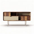 Wooden sideboard with storage compartments - 80 x 40 x 50cm