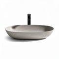 Ceramic oval bathroom sink with modern design - 50 x 30 x 15cm